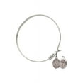 thumbnail image 2 of 6 1/4 inch Round Eye Hook Bangle Bracelet w/ St. Sebastian/Wrestling in Sterling Silver, 2 of 3