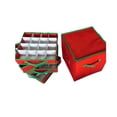 thumbnail image 2 of Non Woven Red And Green Christmas Storage Box With 64 Compartments, 2 of 7