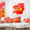 thumbnail image 4 of Designart Bright Red Lily Illustration Art - Floral Throw Pillow - 16x16, 4 of 5