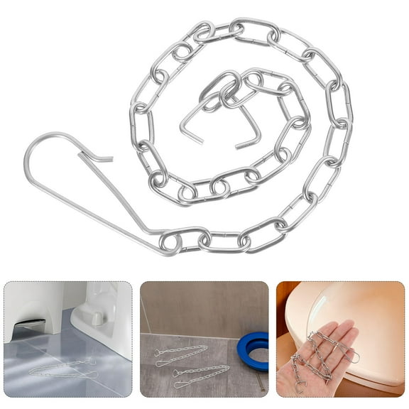 Masteelf 2pcs Universal Stainless Steel Toilet Flapper Chain Smooth Surface And High Hardness Replacement For Toilet Flush Actuator Chain