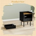 thumbnail image 3 of Costway Nightstand Bedside End Table with Drawer & Open Shelf for Living Room Bedroom, 3 of 10