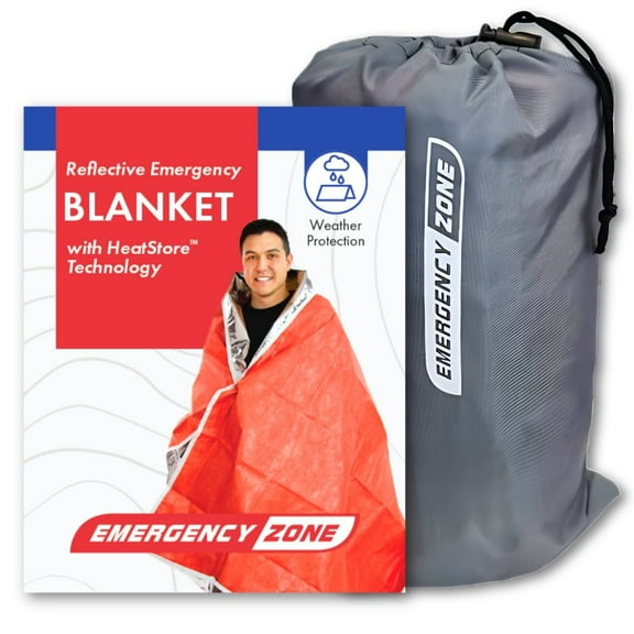 Heatstore Emergency Survival Blanket | Lightweight, Durable, and Weather-Resistant | Retains Heat and Protects from Elements | 50” x 84”