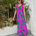 thumbnail image 3 of Leopard Print Pattern Sleeveless Dress Woman Fashion Long Dresses Women's Summer Suit Dress 2025, 3 of 7