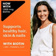 One A Day Womens Multivitamin Gummy with 1000mcg Biotin, for Hair, Skin & Nails, 80 Count