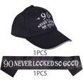thumbnail image 4 of 90 Never Looked So Good Baseball Cap and Sash - Men's 90th Birthday Accessories for Party Decorations, 4 of 7