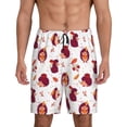 thumbnail image 1 of Balery Cartoon Hedgehogs Pantalones cortos de pijama de punto de algodón para hombre con cinturilla y bolsillos-XX-Large, 1 of 6
