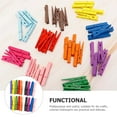 thumbnail image 4 of OUNONA 50Pcs Quilt Fixing Clips Wooden Clips For Picture Clipping And Home Use Assorted Color 2 83In, 4 of 8