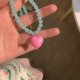 thumbnail image 5 of Collar con colgante de corazón azul y rosa, joya con cadena de hadas para mujer y niña, 5 of 7