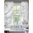 thumbnail image 2 of White Gray Marble Sheer Curtains 72 Inch Length 2 Panels Set, Modern Minimalist Abstract Texture Voile Window Treatment Rod Pocket Curtains Sheers Drapes for Bedroom/Living Room/Kitchen 52"x72"x2, 2 of 7