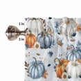 thumbnail image 5 of Valances for Windows Thanksgiving Pumpkin Rod Pocket Cafe Window Treatments Valance Curtains for Kitchen Bathroom Laundry Basement Windows 60"x14", 5 of 6