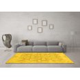 thumbnail image 3 of Ahgly Company Indoor Round Abstract Yellow Modern Area Rugs, 6' Round, 3 of 4