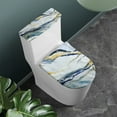 thumbnail image 2 of KUIFORTI Toilet Lid Cover Tank Protector Covers Set of 2,Toilet lid Cover Stretch Toilet Tank Lid Cover Replacement Fits Most Standard Tanks & Lids Machine Washable,Classic Marble Design, 2 of 6