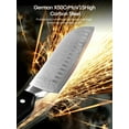 thumbnail image 3 of FOHERE 14 Pcs Knife Set with Self-sharpening , Waved Texture Stainless Steel Kitchen Knives, Black, 3 of 9