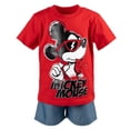 thumbnail image 3 of Disney Mickey Mouse Toddler Boys T-Shirt and Shorts Outfit Set Infant to Little Kid, 3 of 5