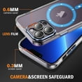 thumbnail image 5 of Decase Magnetic Case for iPhone 12 Pro Max,Compatible with Mag-safe,Military-Grade Protection,Slim Stylish Non-Yellowing Shockproof Case for iPhone 12 Pro Max,Clear Anti-Scratch Back Cover,Blue, 5 of 8