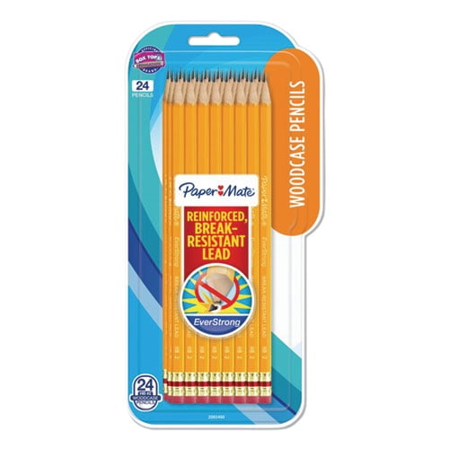 Paper Mate EverStrong #2 Pencils Break-Resistant Lead When Writing 24-Pack Reinforced 