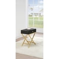 thumbnail image 2 of ACME Coleen 1-Drawer Metal Tube End Table in Black and Brass, 2 of 3