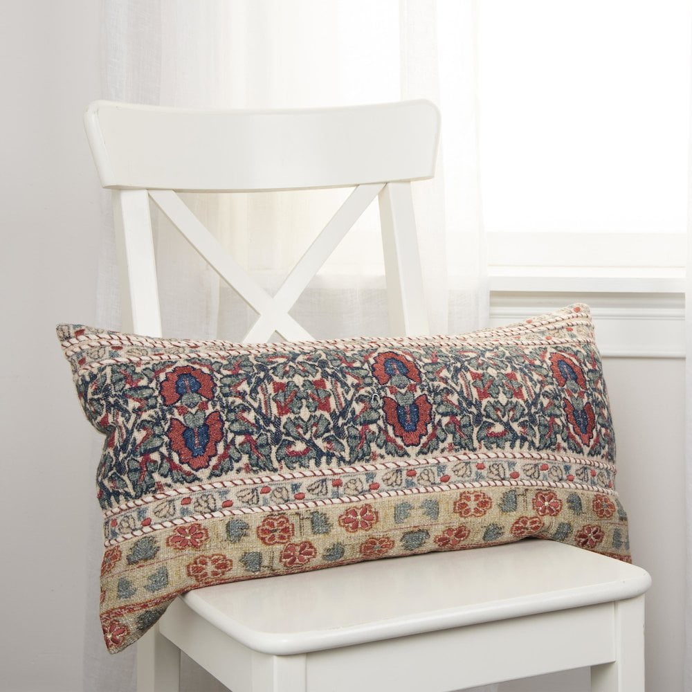 Rizzy Home 14" x 26" Textured Cotton Pillow Cover in Multi-Color