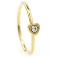 thumbnail image 3 of Bendable Nose Hoop rings with Heart Design and Cubic Zirconia Stone 20G, 3 of 7