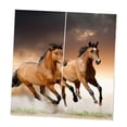 thumbnail image 1 of veasfak 2 Pcs/ensemble Rideaux Thermiques Occultants en Polyester Imprimé Chevaux de Bain, 1 of 7