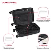 SWISSGEAR Stride Hardside Carry-On Spinner, Black