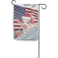 thumbnail image 6 of GZHJMY American Flag Cute Pig Garden Flag 28 x 40 Inch Vertical Double Sided Welcome Yard Garden Flag Seasonal Holiday Outdoor Decorative Flag for Patio Lawn Home Decor Farmhouse Party Yard Flags, 6 of 6