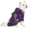 thumbnail image 2 of Fotbe Mardi Gras and Donuts Print Small Dog Sweater Hoodies Pet Grey Hooded Soft Fleece Sweatshirts with Pocket Fall Winter Puppy Cat Sweaters Warm Clothes-Small, 2 of 7