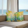 thumbnail image 2 of Outdoor Waterproof Pillow Covers Pack of 2, Modern Summer Plant Country Oil Painting Birch Decorative Throw Pillowcases Cushion Covers for Garden Patio Tent Sofa Couch, 20x12 inch, 2 of 8