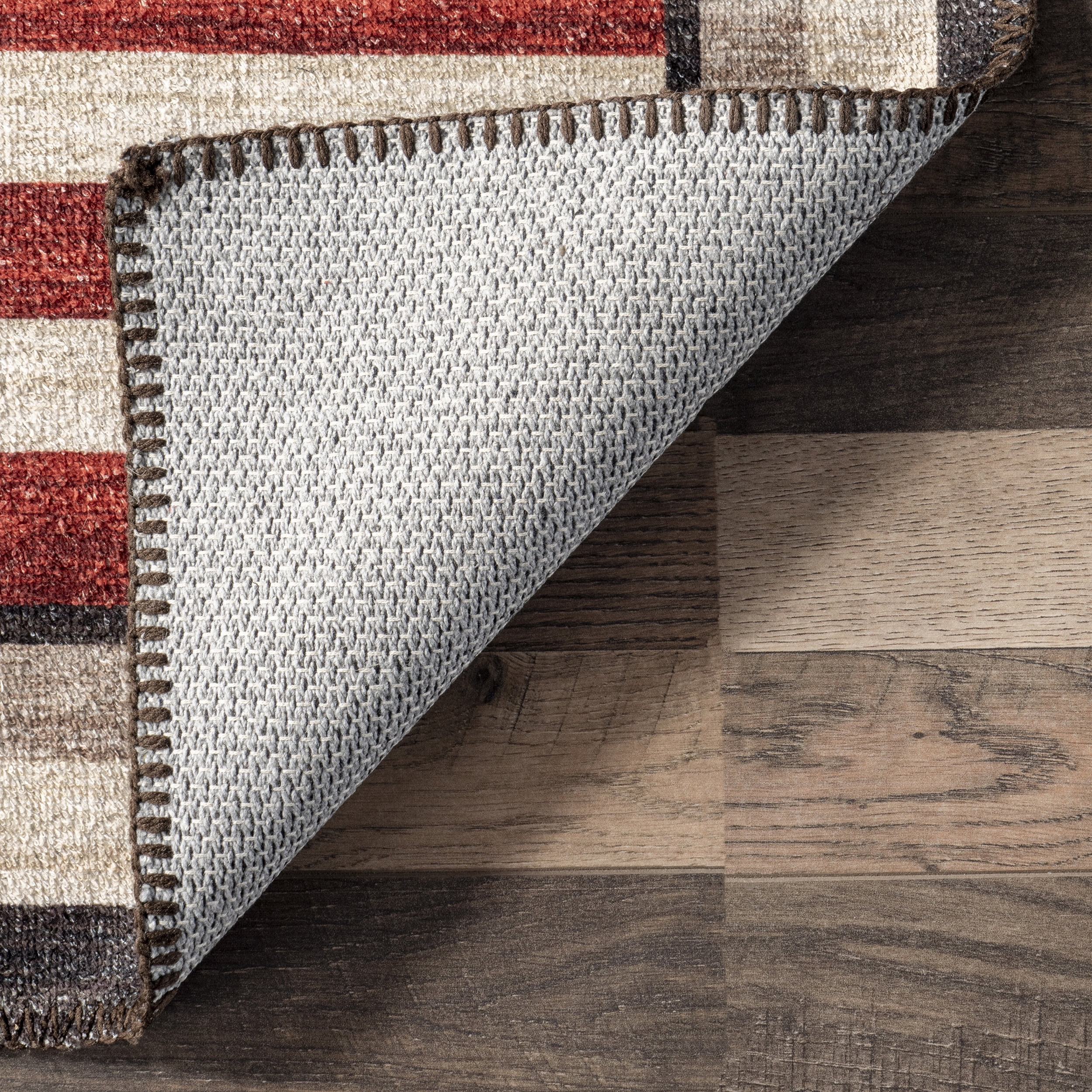 nuLOOM Petra Boho Arrows Machine Washable Area Rug, 4' x 6', Brown