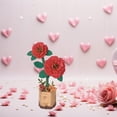 thumbnail image 2 of de construcción de ramo de flores, miniladrillos, juegos de construcción de ramo de flores, miniflores artificiales, bloques de construcción para Estilo C, 2 of 8