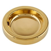 Stainless Steel Center Plate Communion Tray, Brass Finish