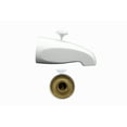 thumbnail image 3 of Westbrass D3112-50 5-1/2" Reach Brass Tub Spout with Rear Diverter, Powder Coat White, 3 of 5