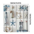 thumbnail image 3 of Shower Curtain Liner Long 72 X 75 Shower Curtain 70x70 Inch With 12 Hooks Waterproof Shower Curtain Bathroom Heavy Side Shower Curtain Machine Washable Quick Dry Extra Wide Shower Curtain, 3 of 8
