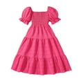 thumbnail image 2 of LOVZFMLL Robe Sans Manches Extensible Ligne A Robe de Récital Scolaire Patineuse Manches Courtes Col Rond, 2 of 9