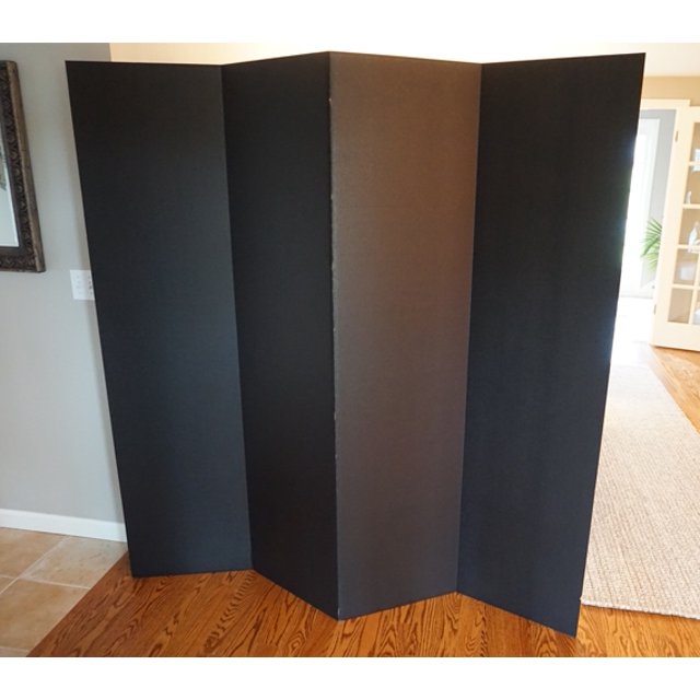 Privacy Room Divider Black Cardboard