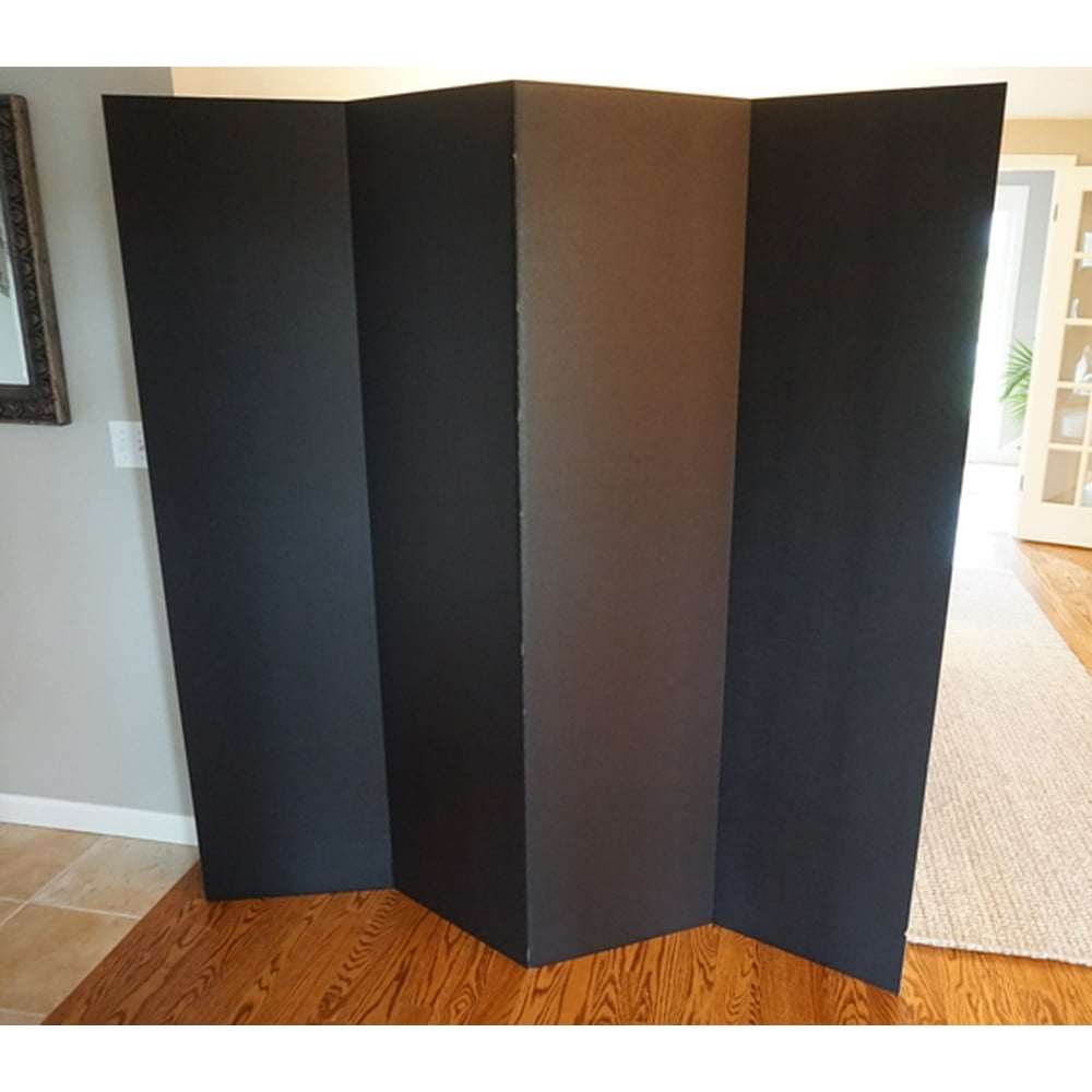 Privacy Room Divider Black Cardboard