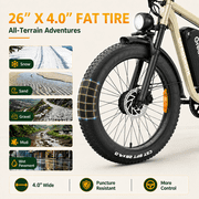 Electric Bike for Adults, 5000W Peak Dual Motor 45MPH, 52V 25Ah 100 Miles Ebike, 26 Fat Tire Dirt Bicycle for All Terrain, Mountain E-Bike UL2849