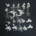 thumbnail image 3 of EOEMY 25Pcs Tibet Silver Tone Alloy Ocean Fish & Sea Animal Charm Pendants Various-3# Starfish 16X12mm, 3 of 9