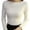 White, variant on Women Knitting Tops Bateau Collar Long Sleeve Slim Fit Pullover Tops Solid Color Stretchy Bottoming Tops Daily Wear