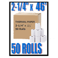 thumbnail image 1 of Zoomtoner Compatible Thermal Paper Rolls 2-1/4" x 46' 50/Pack (1 Box), 1 of 1