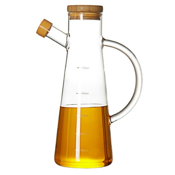 HOTWINTER Large Glass Cooking Oil Bottles, Oil and Vinegar Dispenser