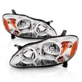 thumbnail image 1 of AmeriLite Chrome Headlights For Toyota Corolla (Pair) High/Low Beam Bulb Included, 1 of 4