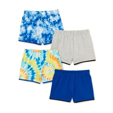 Garanimals Baby Boys Jersey Shorts Multipack, 4-Pack (0-24 Months)