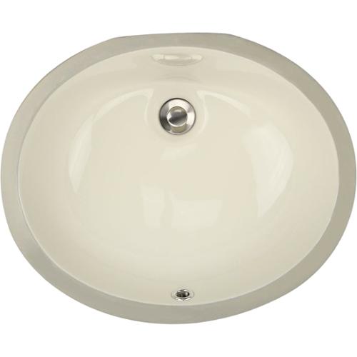 HIGHPOINT COLLECTION Porcelain Oval Undermount Vanity Sink Biscuit