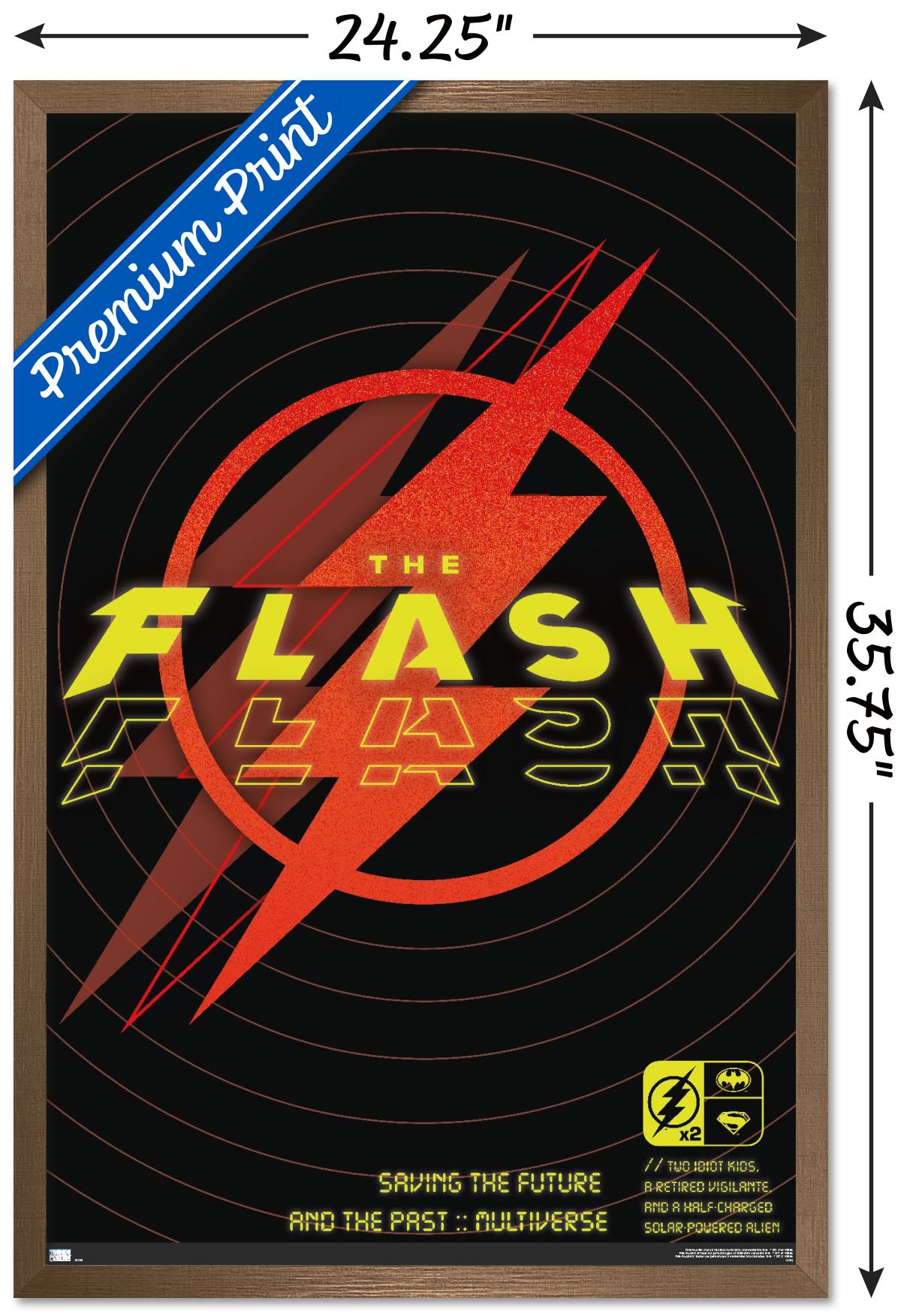 DC Comics Movie The Flash - Saving The Future & The Past Wall Poster, 22.375" x 34" Framed