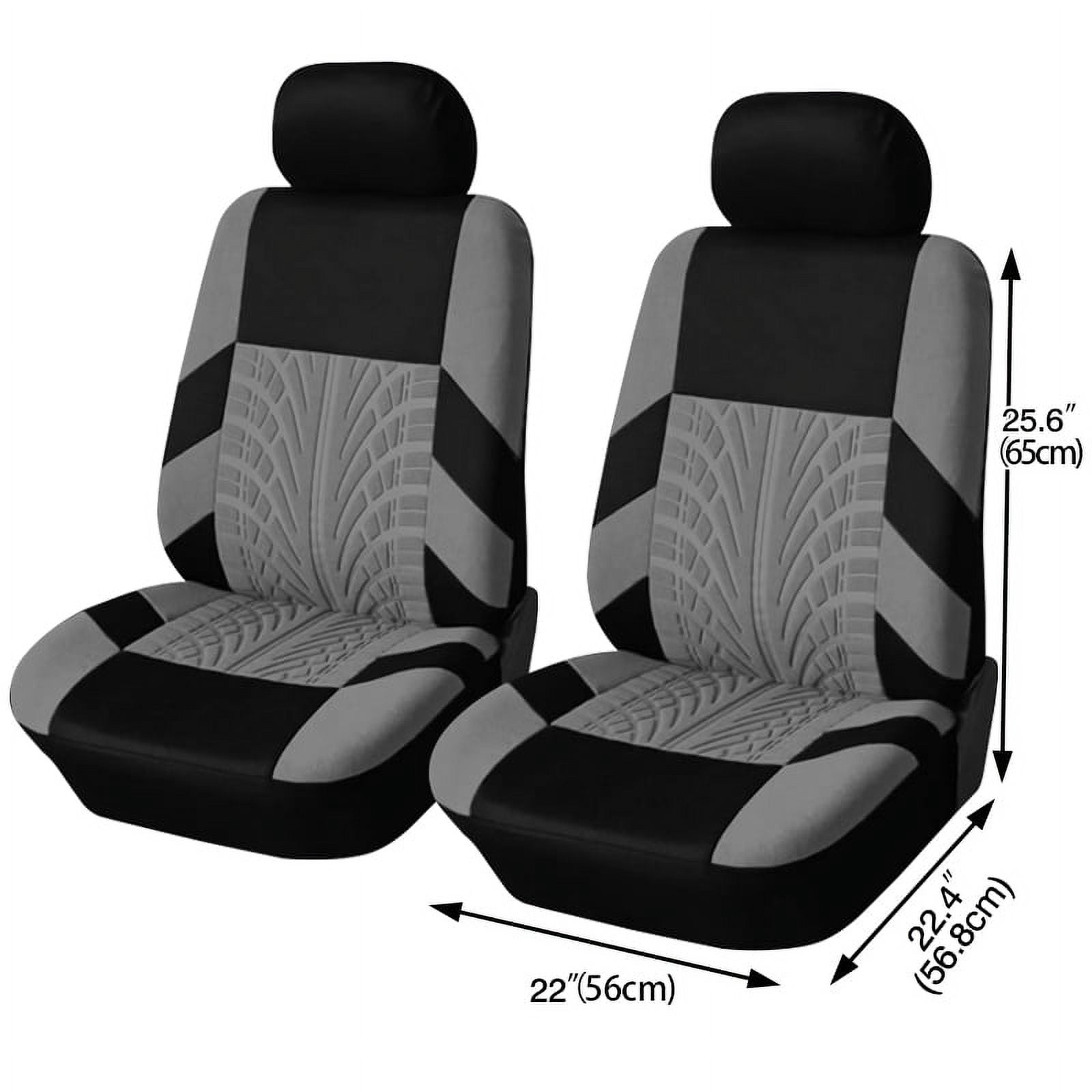 Autoking Covers Polyester Car Seat Cover Set Suitable For Most Car Seat Covers With Shoulder Protector Car Seat Protection AD9521-Gray