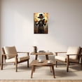 thumbnail image 4 of ZHONGYUTONG Skeleton Canvas Wall Art Halloween Fall Wall Decor Pumpkin Pictures Black Cat Painting Gothic Spooky Artwork Prints Home Decor Framed (12.00" x 18.00"), 4 of 4