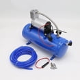 thumbnail image 2 of 120PSI To 150PSI 12V Air Tyre Inflator Pump Compressor With 6L Tank For Air Horn Train Truck RV Tire With 500cm/16.4ft Hose ,Long Lasting, 2 of 4