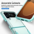 thumbnail image 3 of for Samsung Galaxy Z Flip 4 5G Case, Phone Case Heavy Duty 2 in 1 Full Body Rugged Shockproof Hybrid Hard PC Soft TPU Bumper Drop Protective Girls Women Boy Men Covers for Z Flip 4 5G, Green, 3 of 7