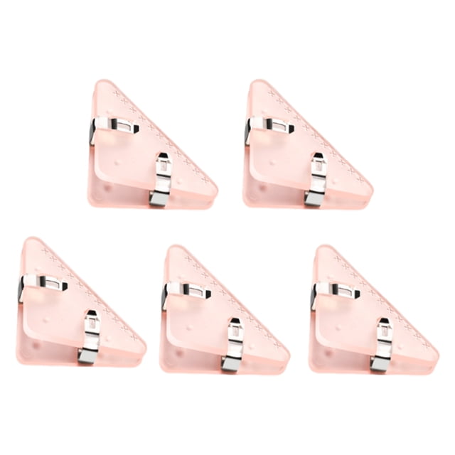 5pcs Triangular Corner Paper Clips Test Paper Organizer Office File Classification Folder with Metal Spring Clamp Prevents Page Curling Office Document Clip for Students
